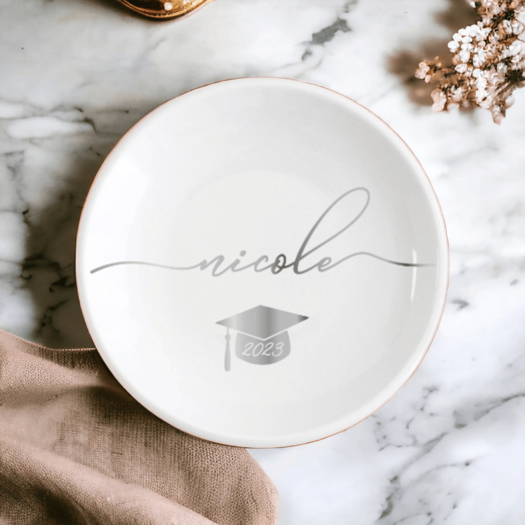 Personalized Graduation Jewelry Dish