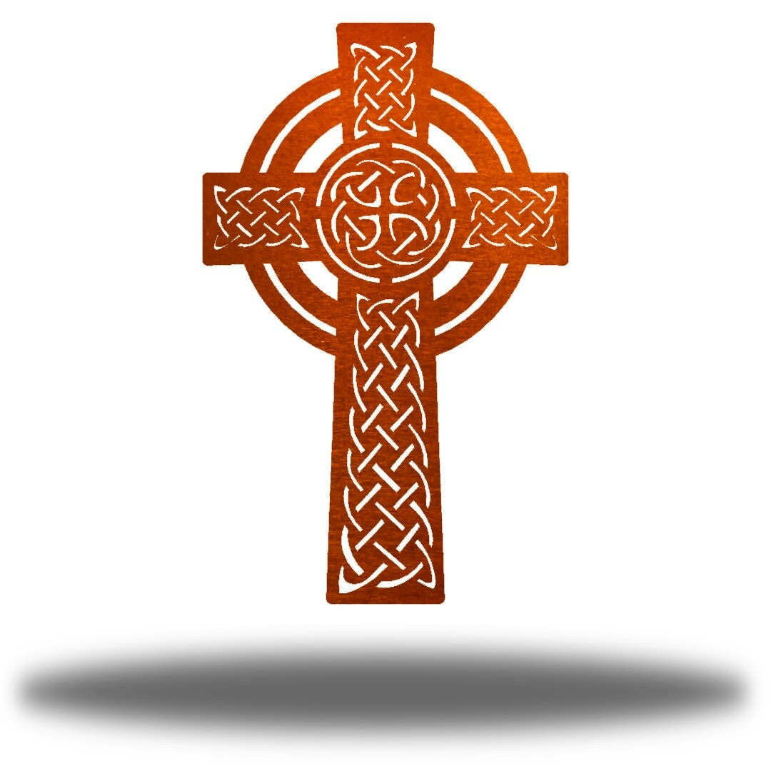 Celtic Cross Historical Irish Faith Metal Wall Art