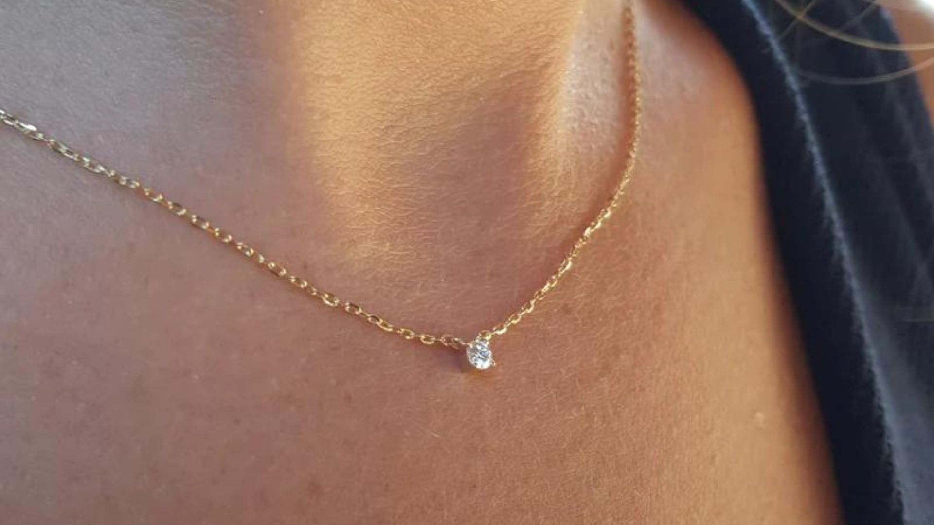 Simple Wedding Floating Diamond Solitaire Necklace