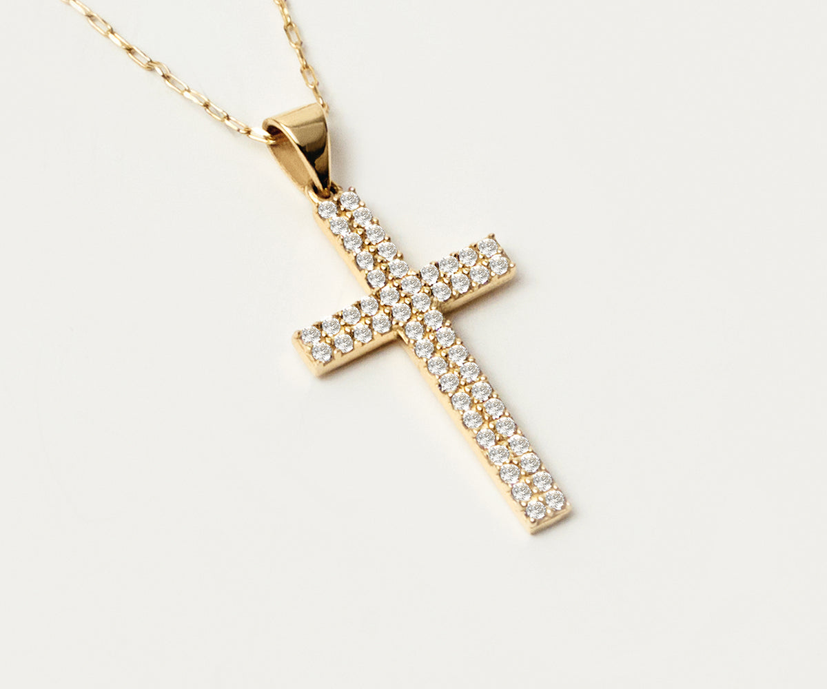 Gold Cross Religious Pendants For Women