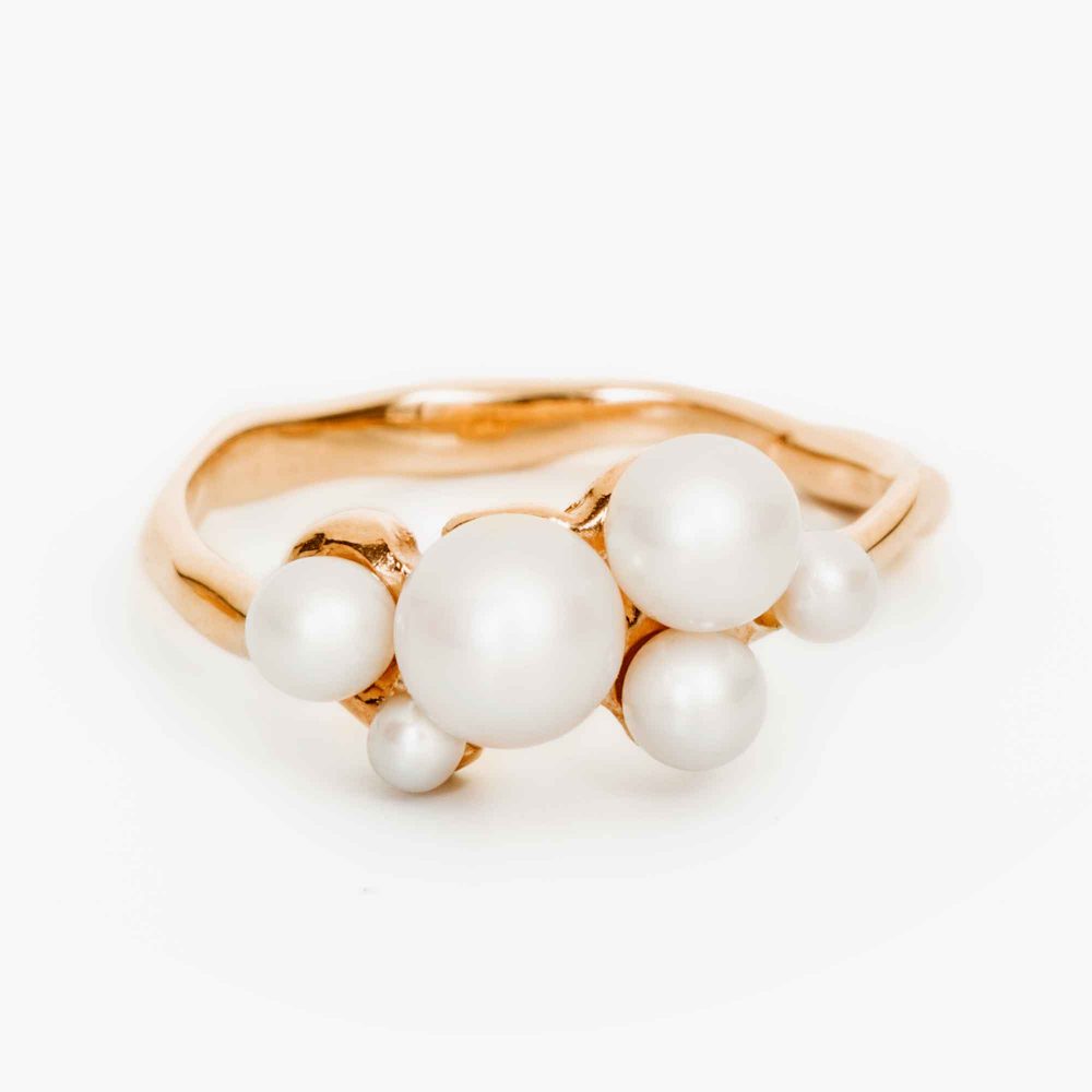 Vintage Pearl Cluster ring