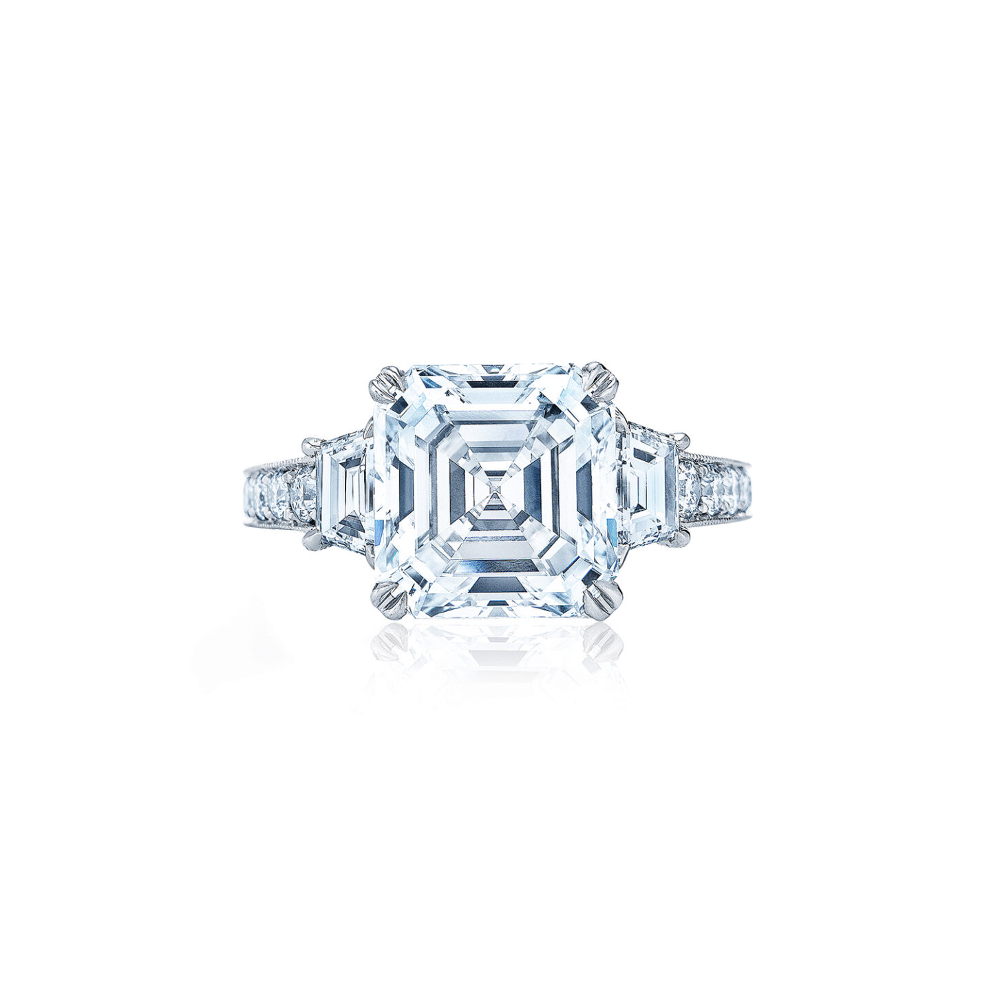 Vintage Style Engagement Ring with an Asscher Diamond