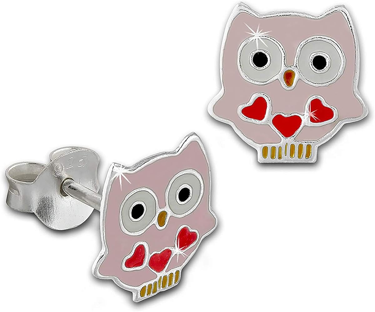 Teenie-Weenie Kids Pink Owl Stud Jewelry