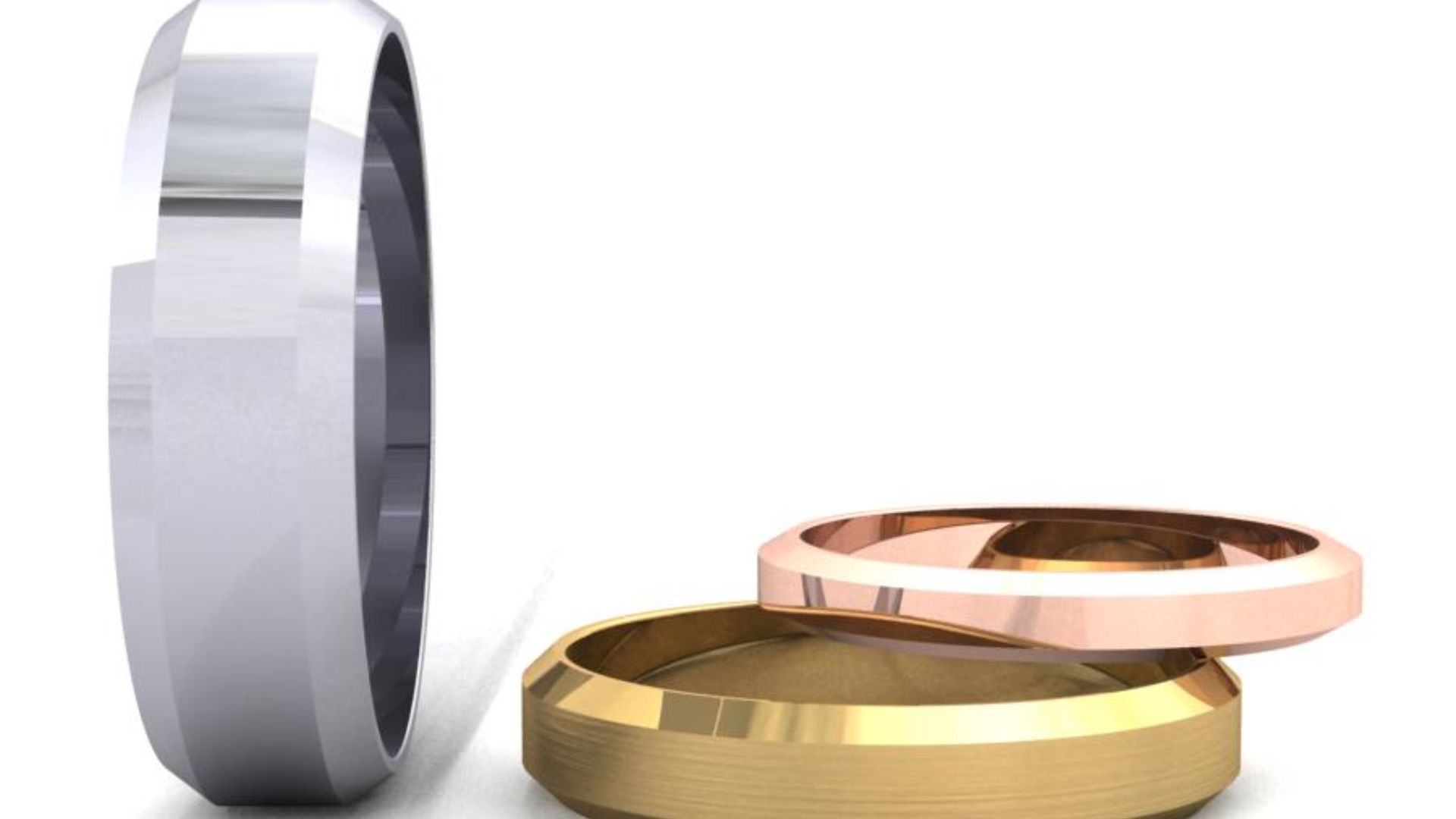 Sophistication In Simplicity - Beveled Edge Wedding Bands Unveiled