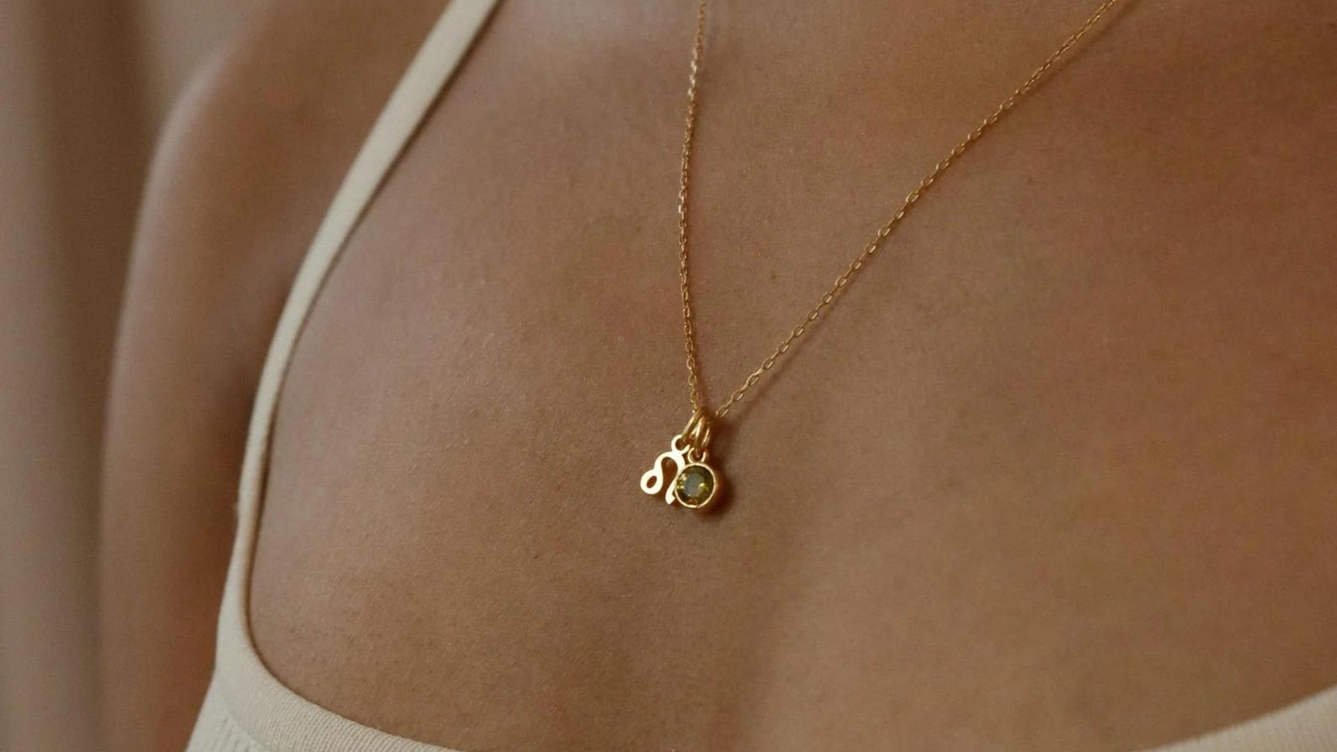 Custom Dainty Zodiac Birthstone Necklace