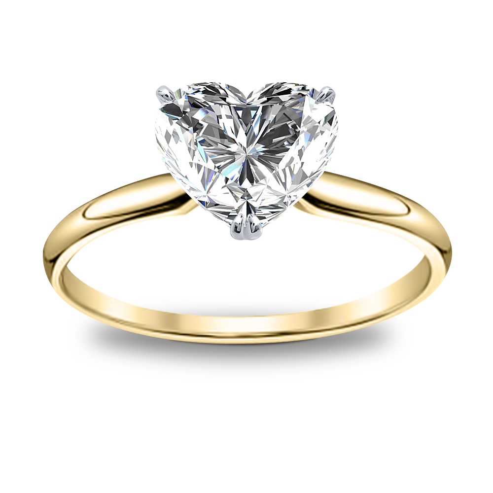 1ct. Heart shape Natural Diamond Ring