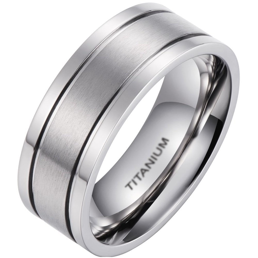 Titanium Ring 8mm Classic Wedding Band