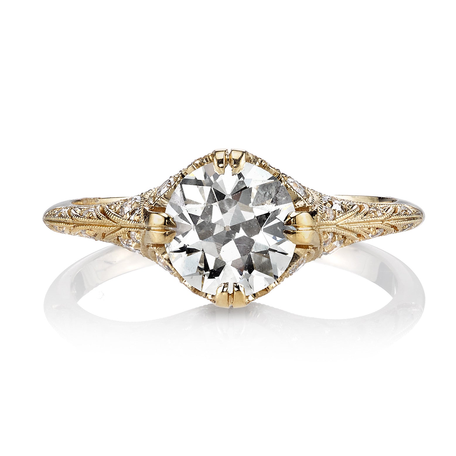 Single Stone Edwardian Inspired Engagement Ring