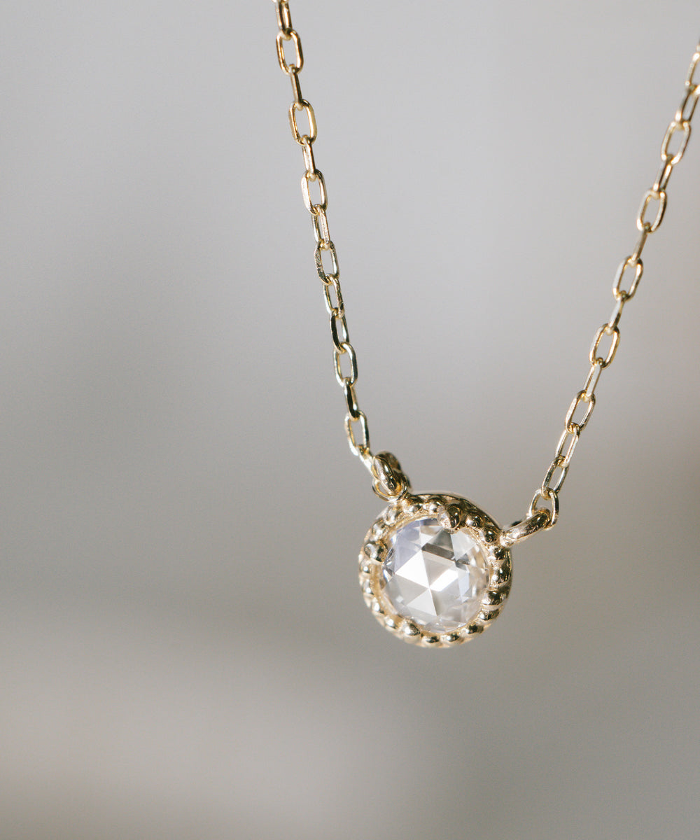 Dainty Round Diamond Necklace
