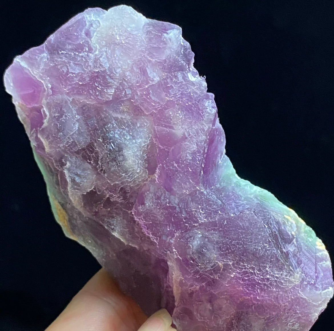 Translucent Purple Octahedral Fluorite Crystal Mineral