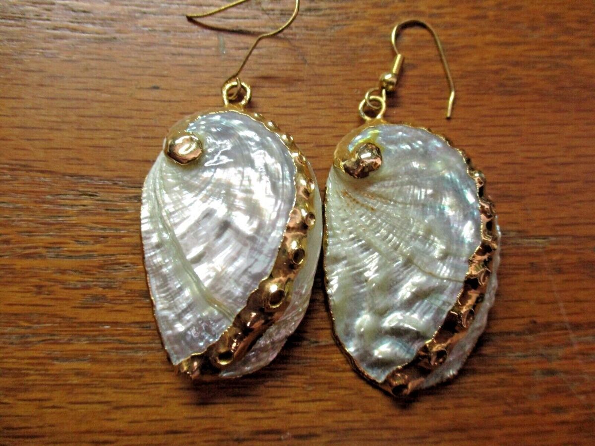 Abalone Shell Mother of Pearl Earrings