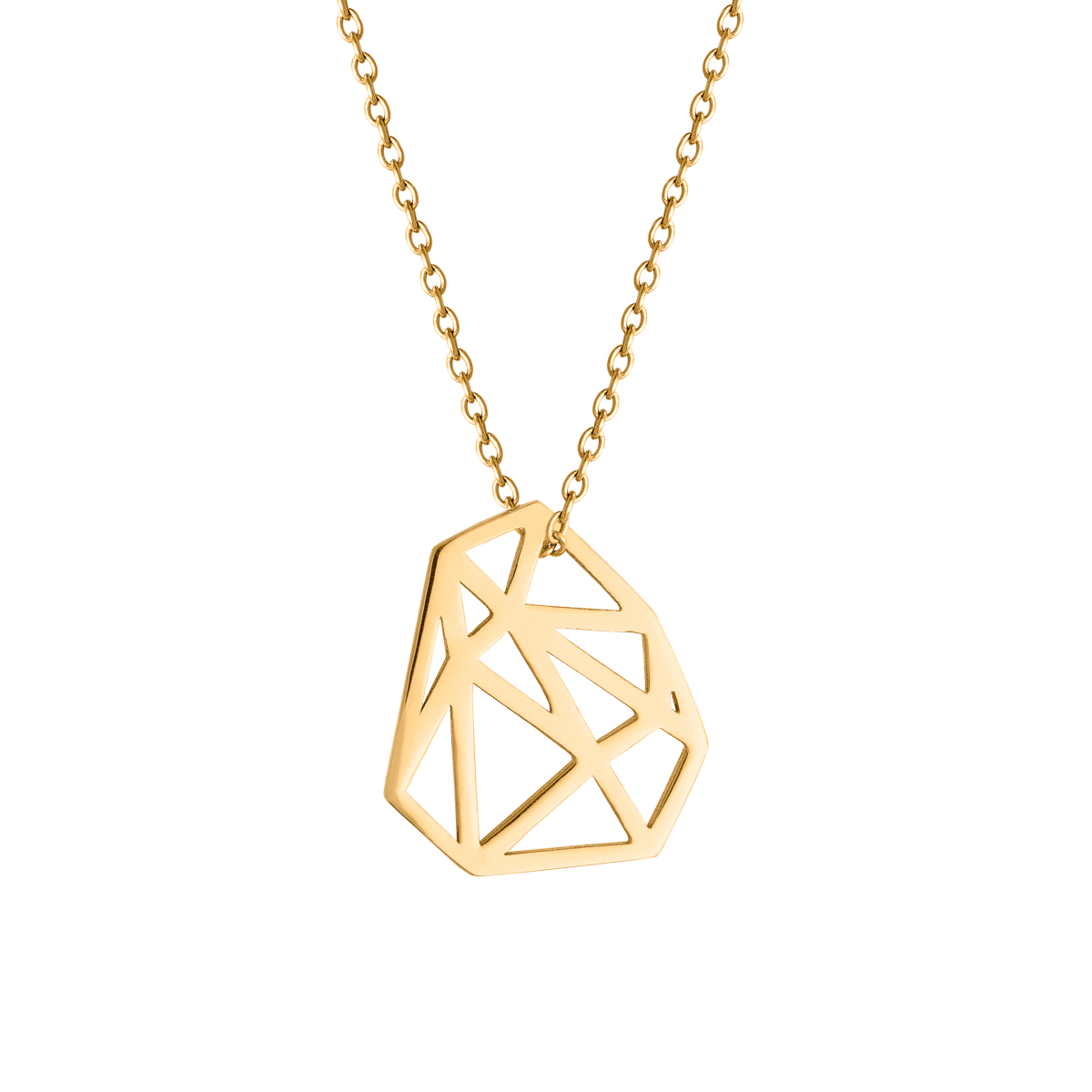 Necklace with openwork pendant gold