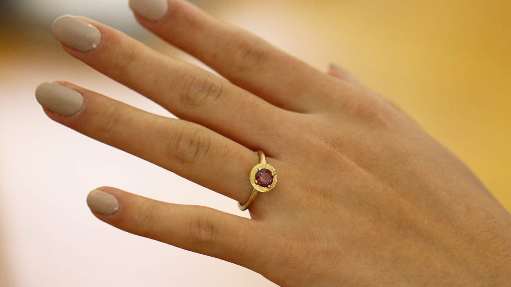 9k Fair Trade Yellow Gold Spinel Ring