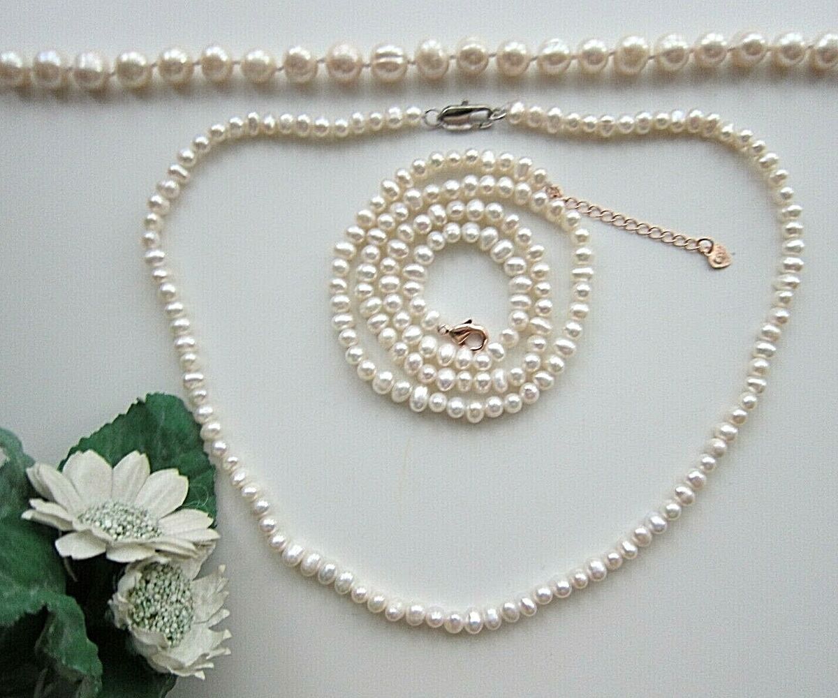 Pearl Choker Necklace White Freshwater Cultured Pearls