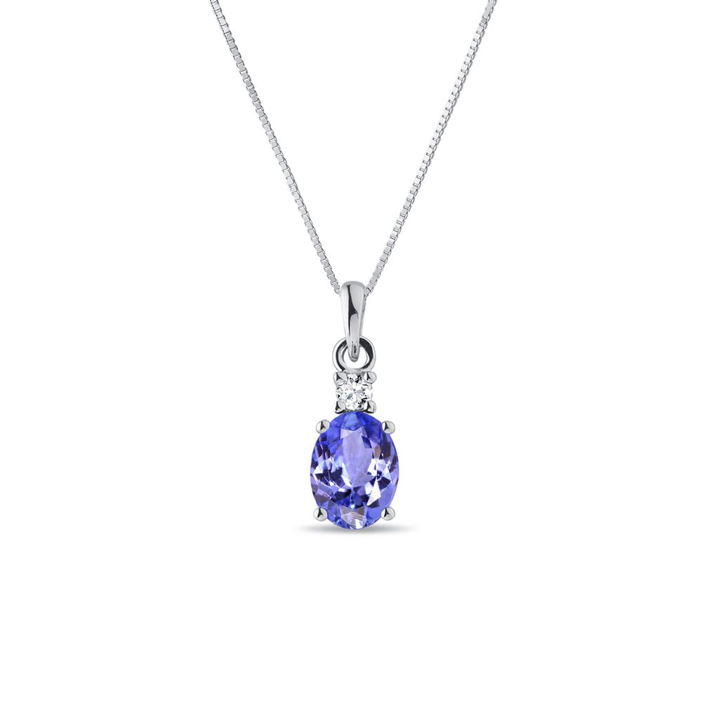 White Gold Necklace with Tanzanite and Diamond