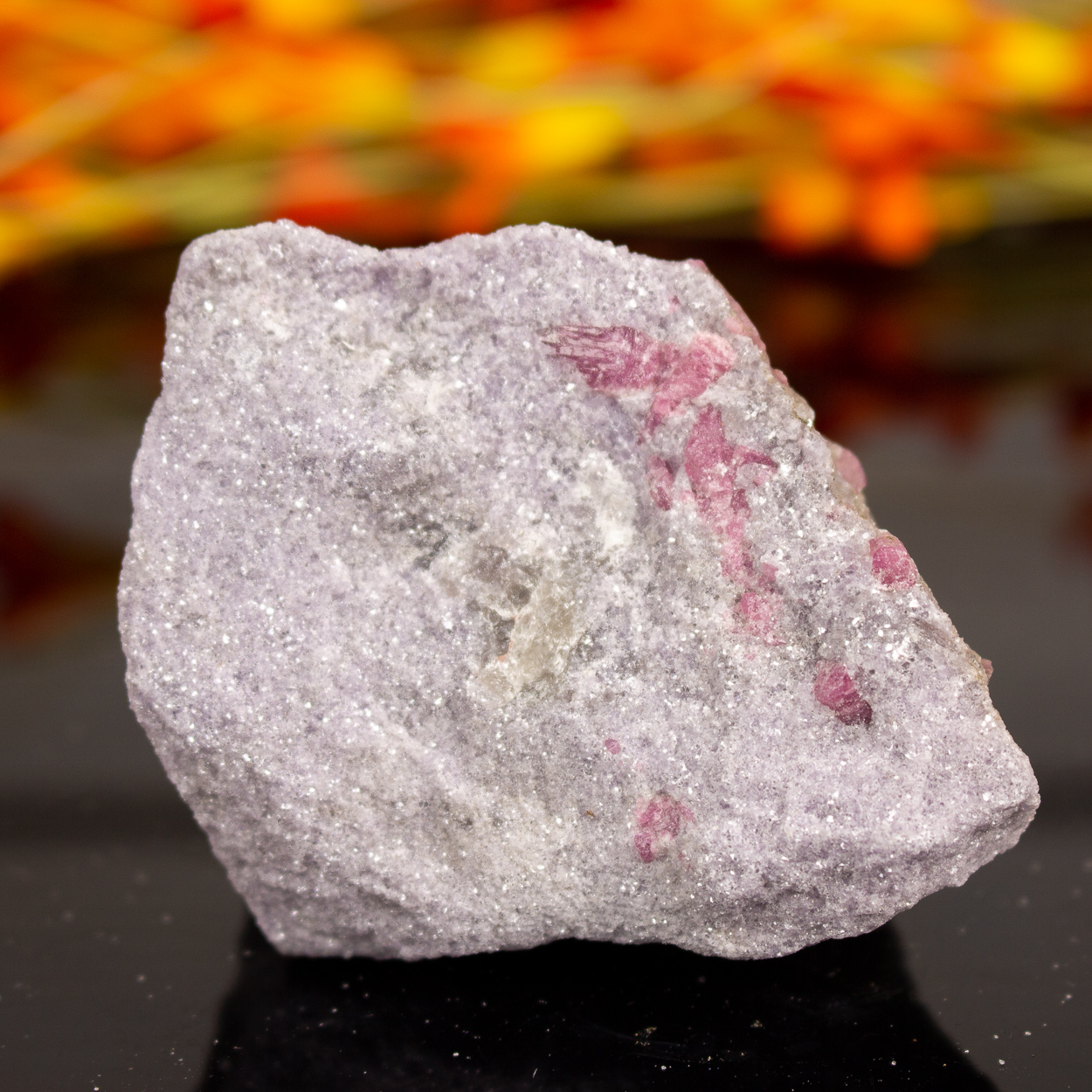 Raw Lepidolite with Pink Tourmaline