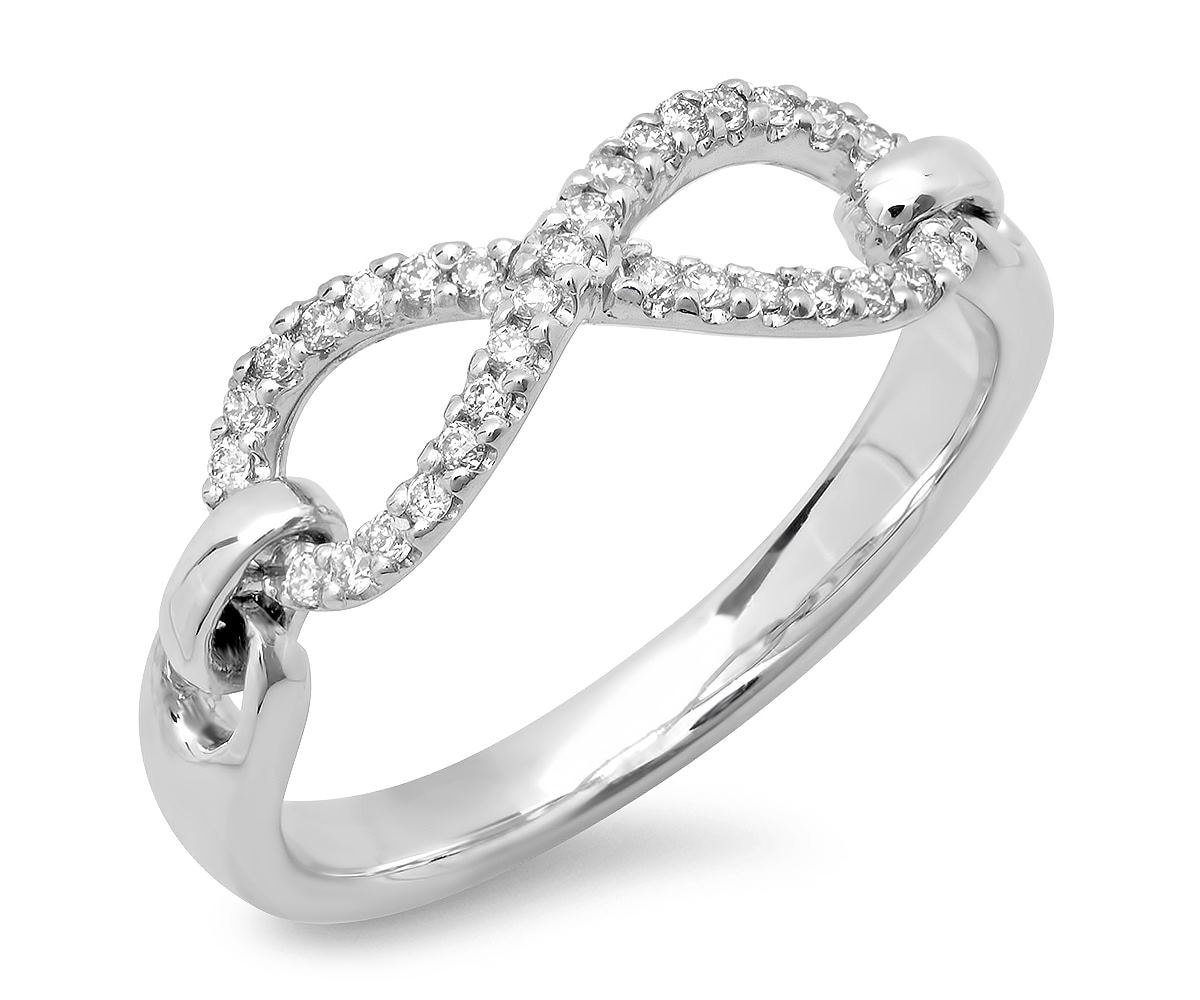 White Gold And Diamond Infinity Ring