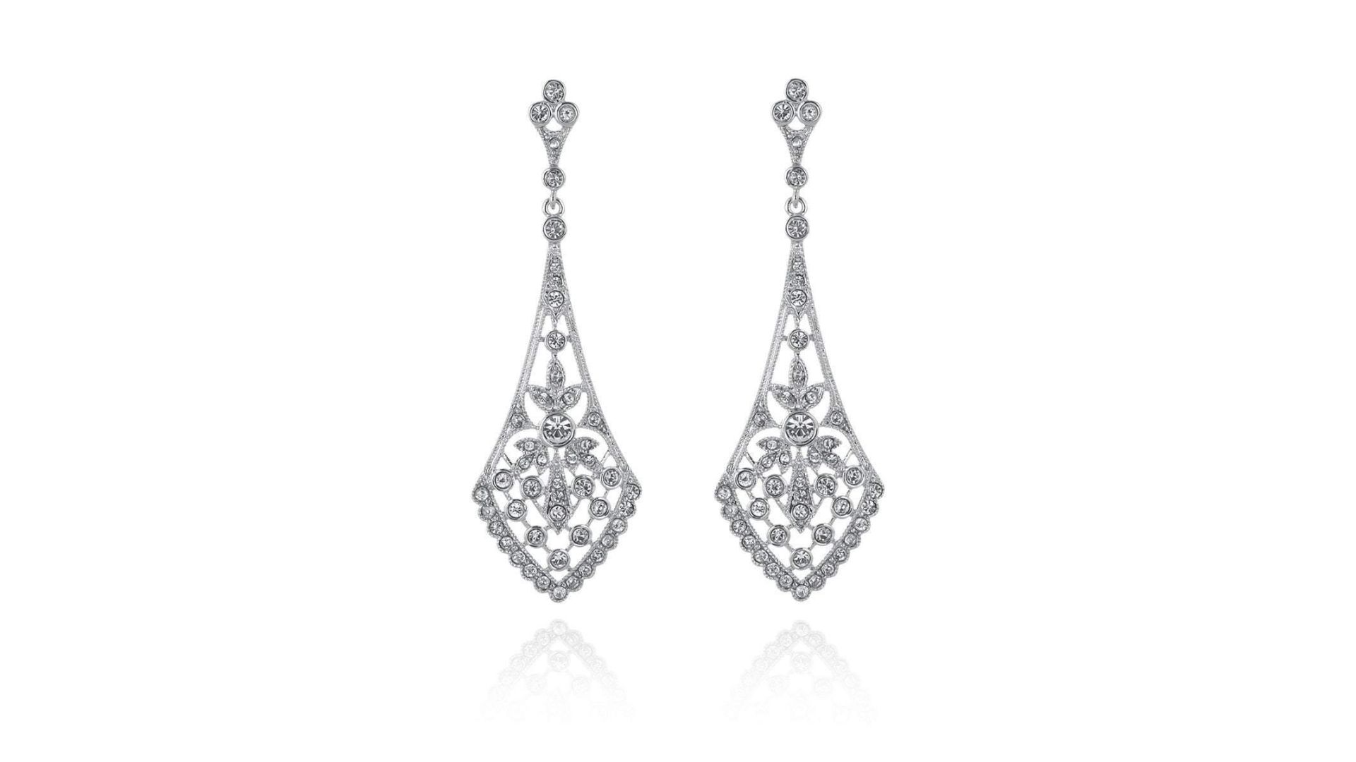 Silver Donna Art Deco Earrings