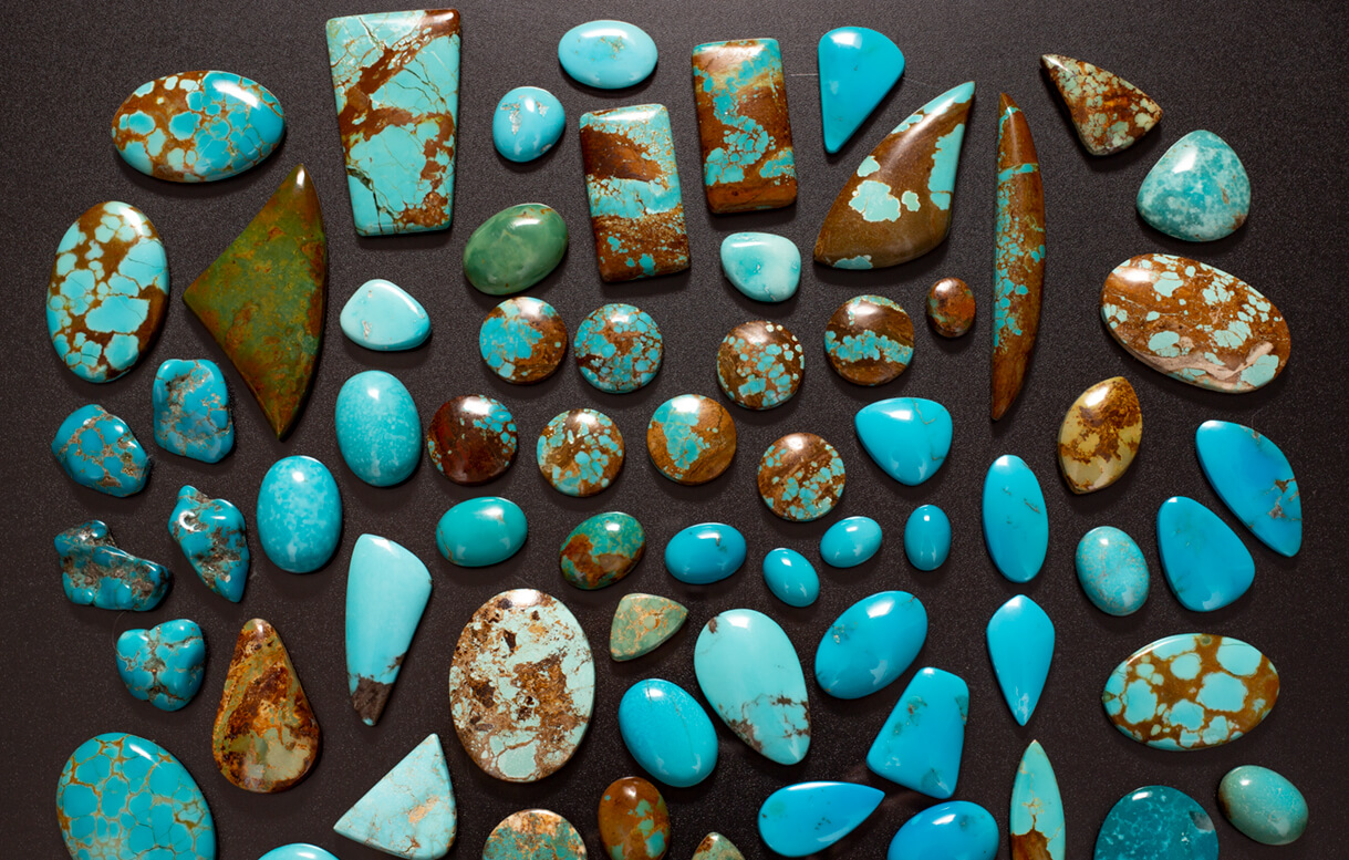 Turquoise Cabochons-Blue-Green Phosphate
