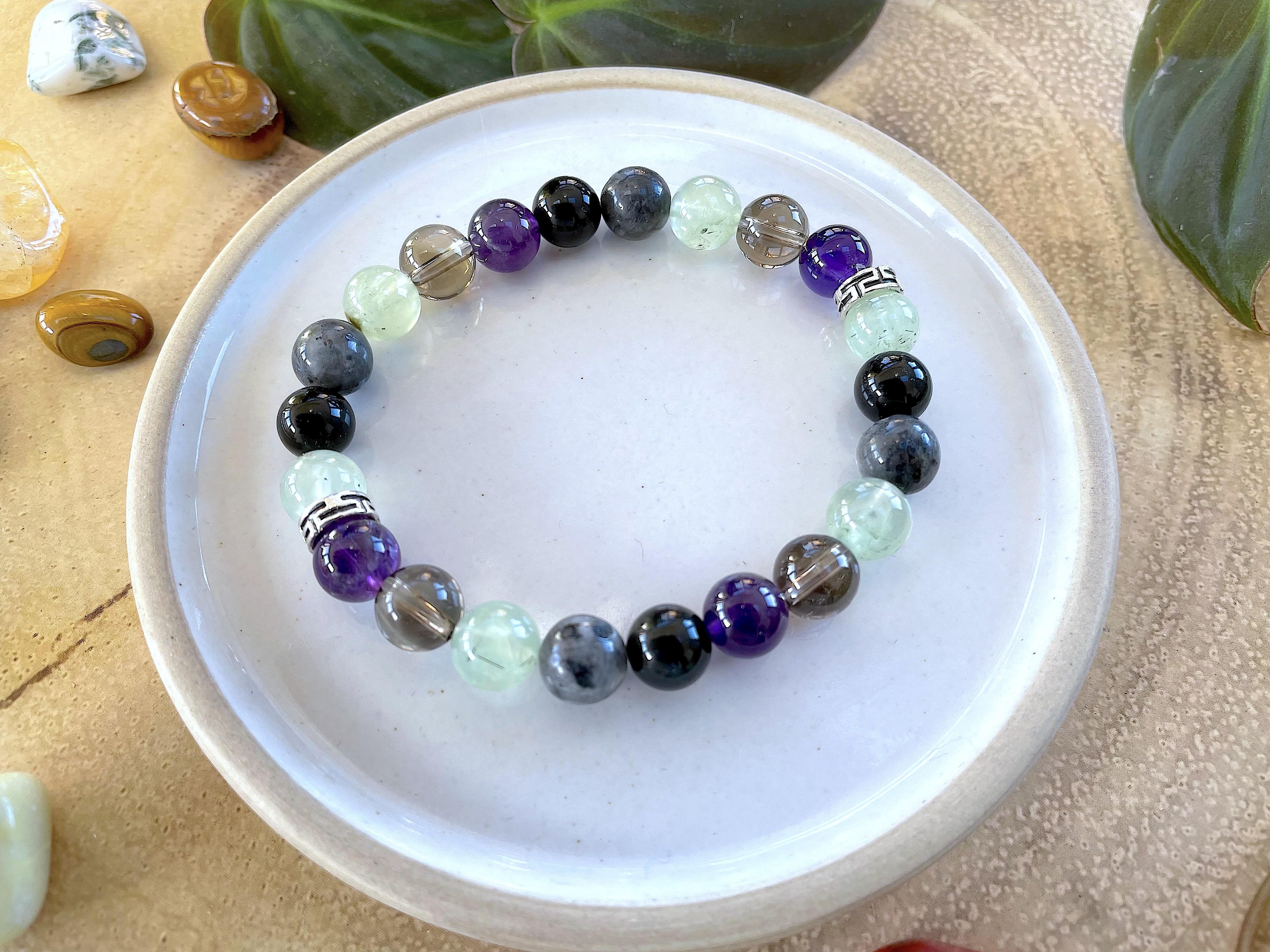 Protection From Negative Energy Beaded Crystal Bracelet