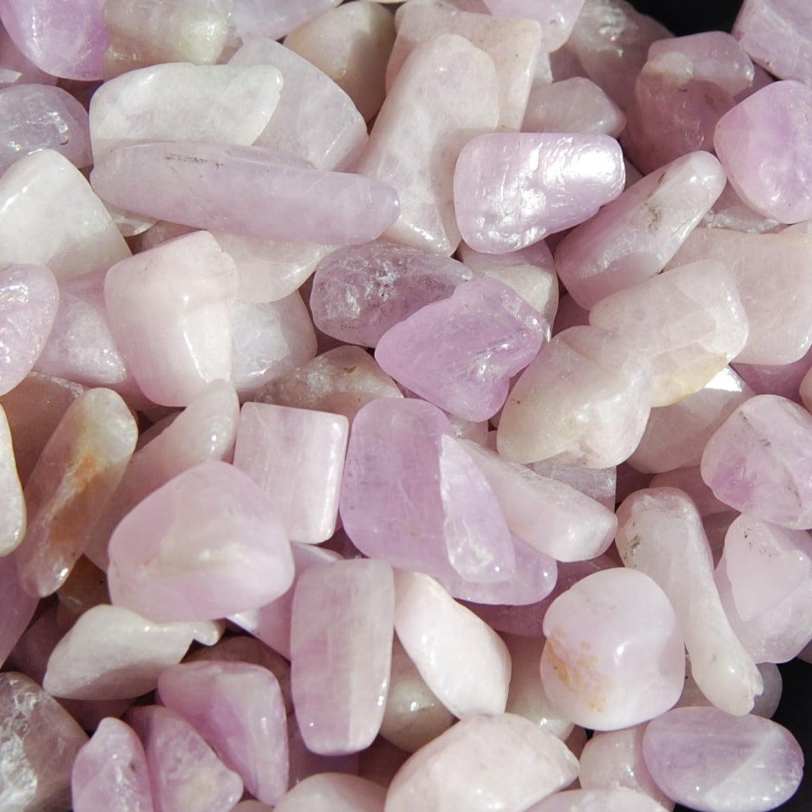 Pink Kunzite Crystal Tumbled Stones
