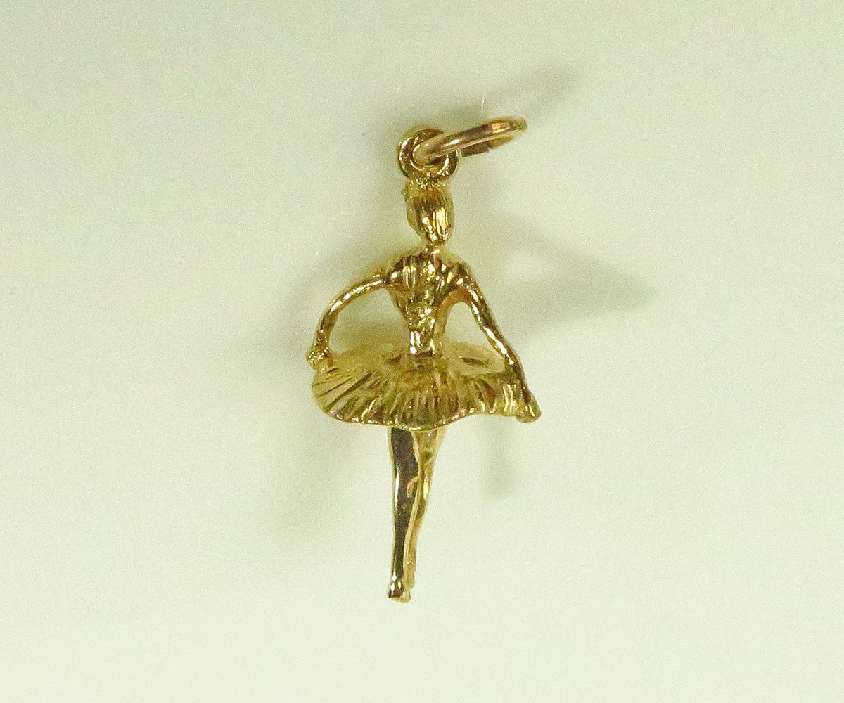 Gold Ballerina Charm