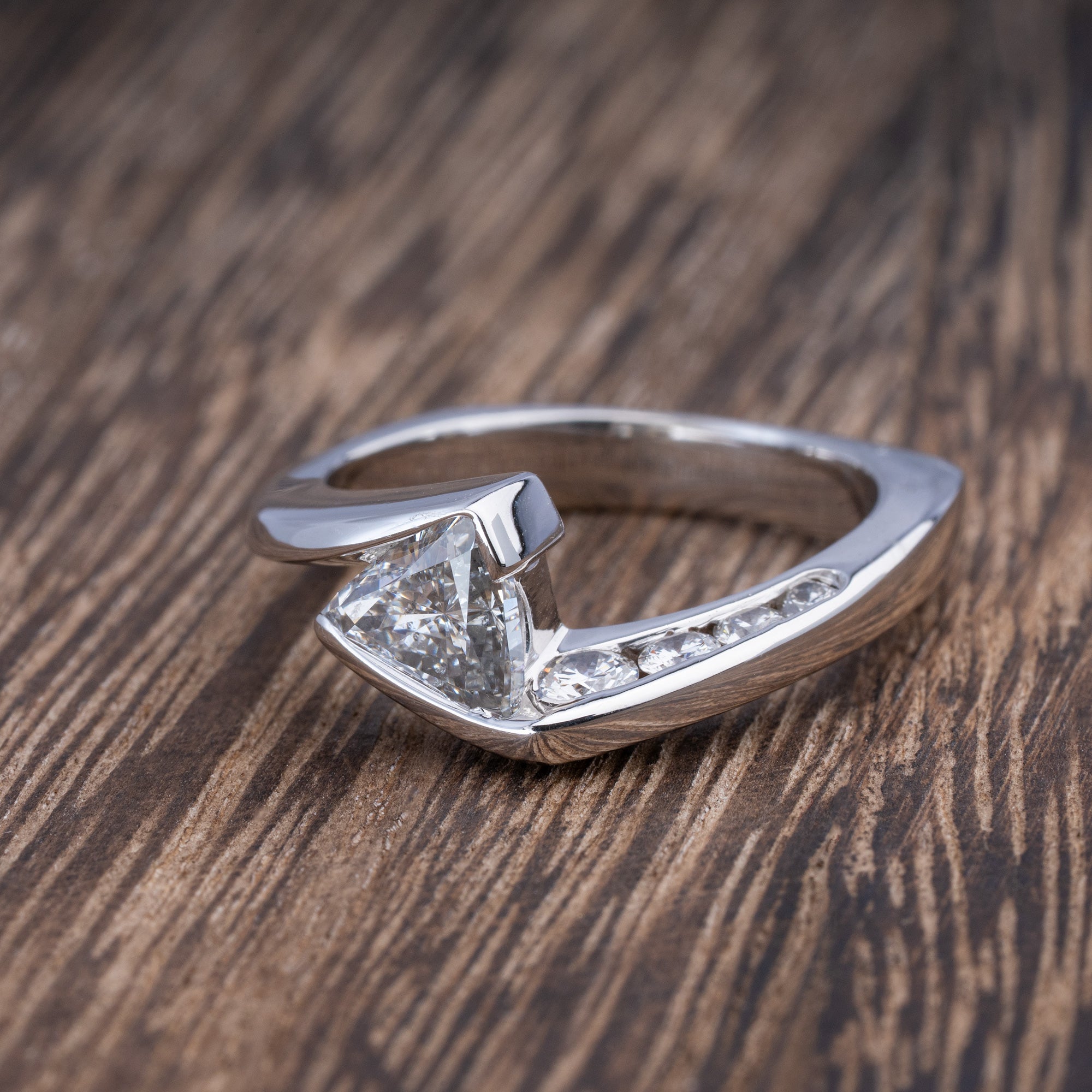 Unveiling Elegance Of Trillion Cut Engagement Rings
