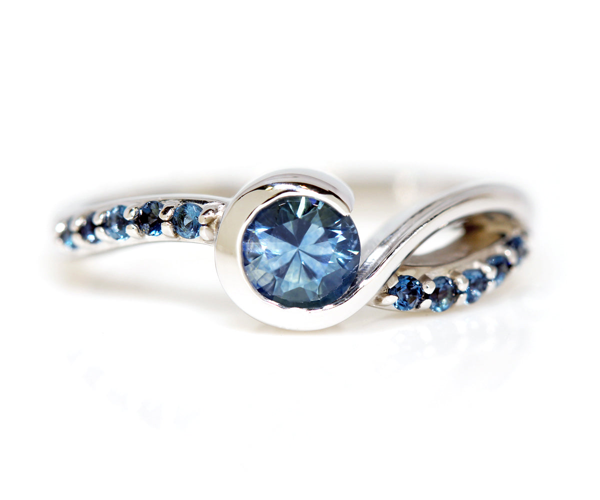 Montana Blue Sapphire Swirl Ring