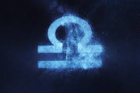 Blue Libra Zodiac Sign