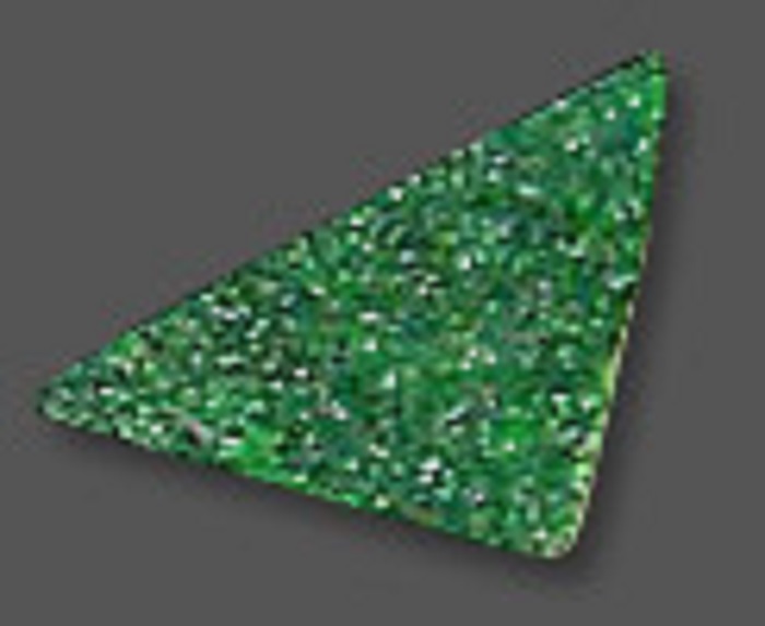 A triangular green uvarovite