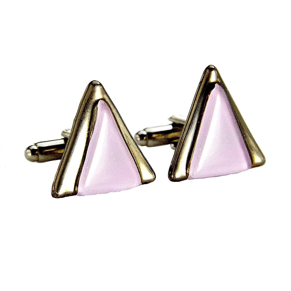 Lilac Cufflinks Glass Decorated with Platinum