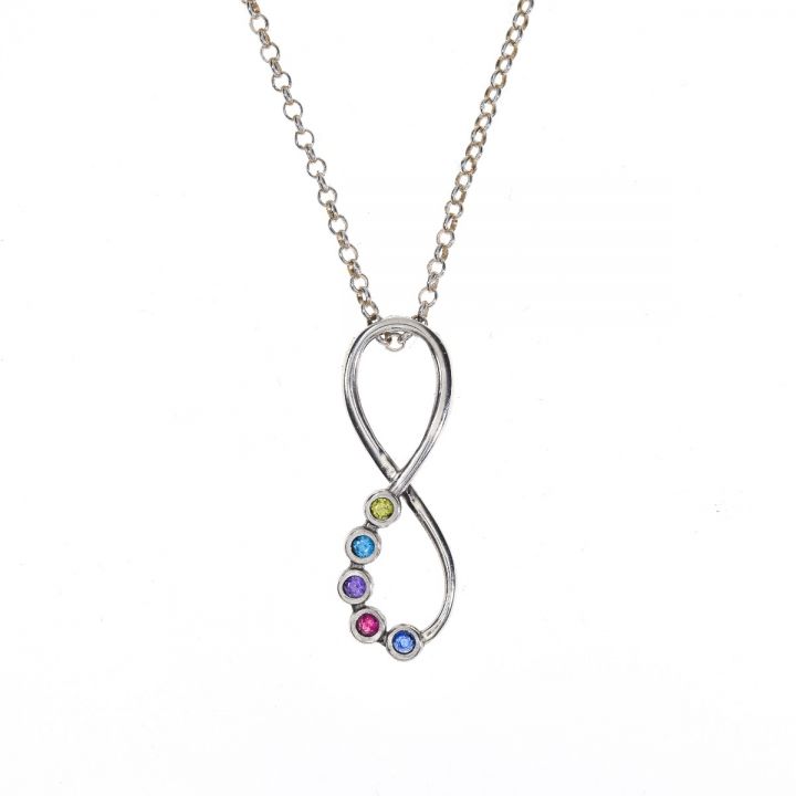 Infinity Sign Birthstone Necklace