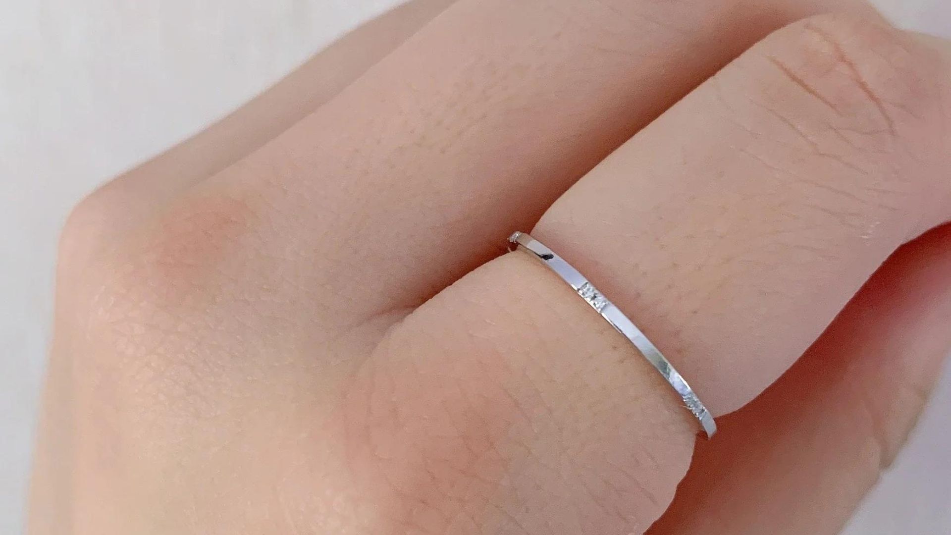 Dainty Thin Silver Stacker Minimal Ring