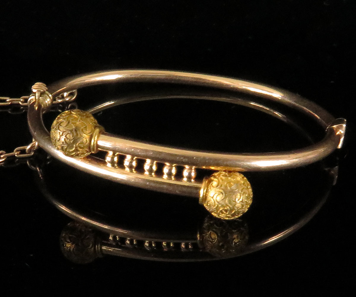 Etruscan Revival Gold Baby Bracelet