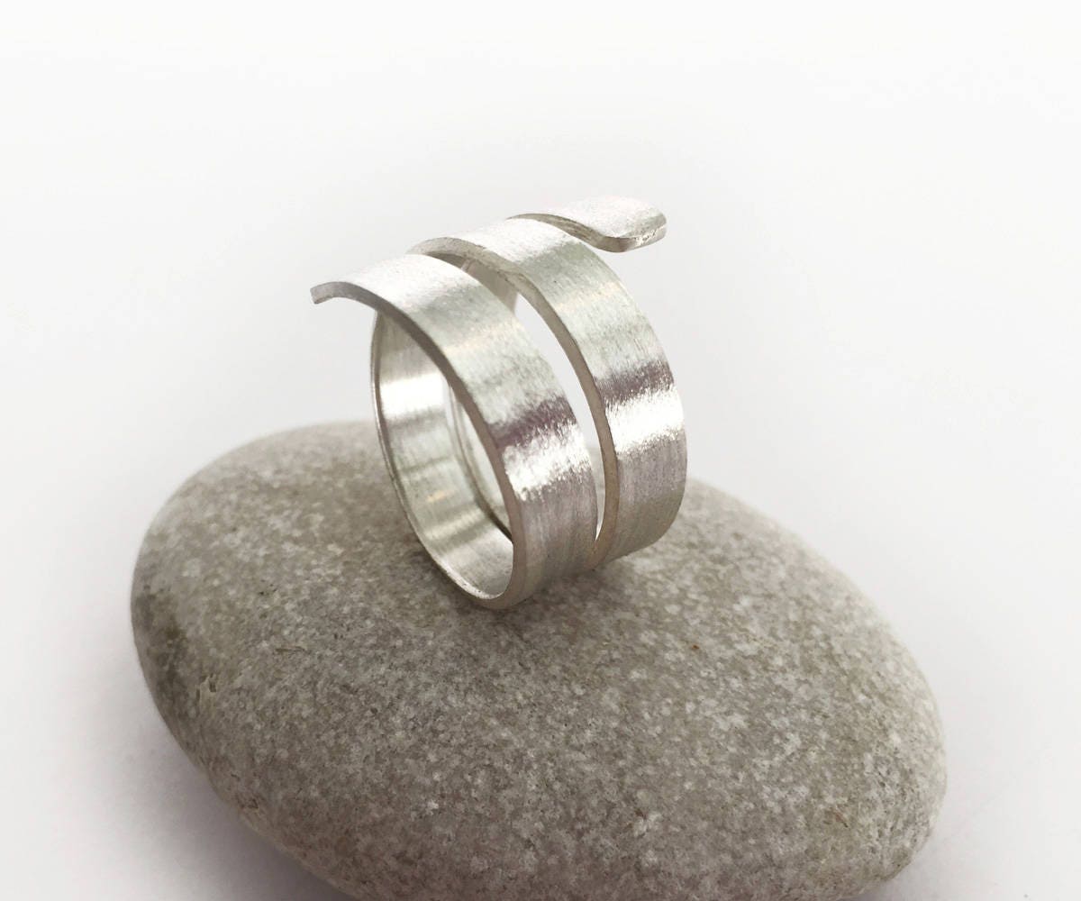Wrap Silver Bypass Ring