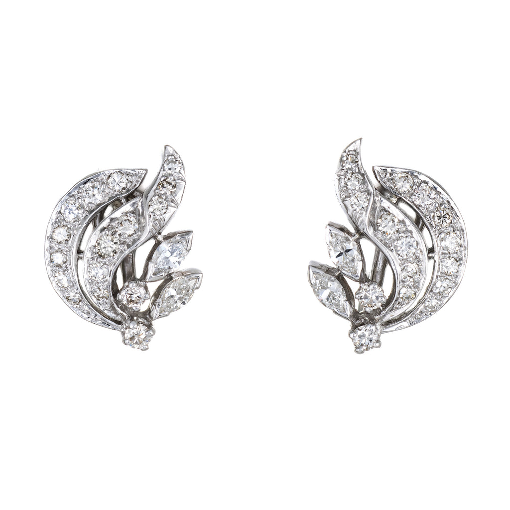 Vintage 50s Diamond Earrings