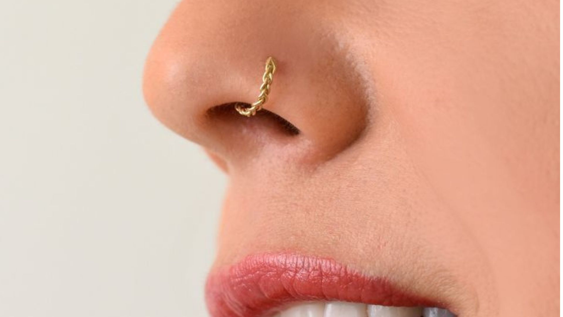 Braided Nose Ring Gold Nose Hoop 14k Gold Nose Body Jewelry