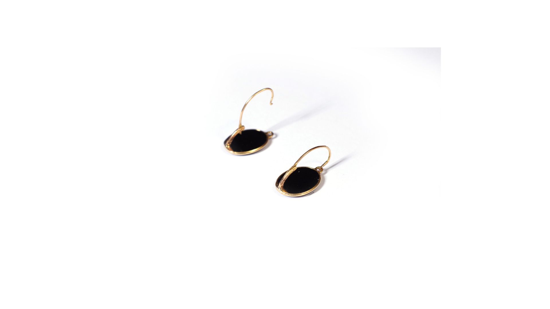 Victorian mourning gold earrings