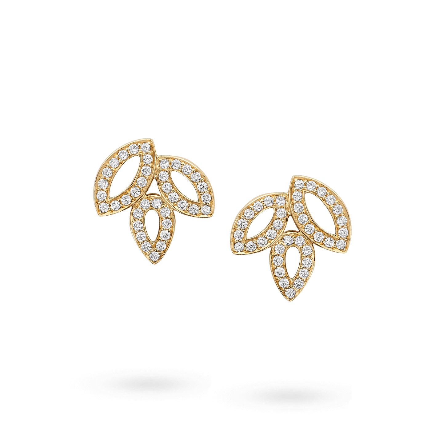 Lily Cluster Small Diamond Earrings