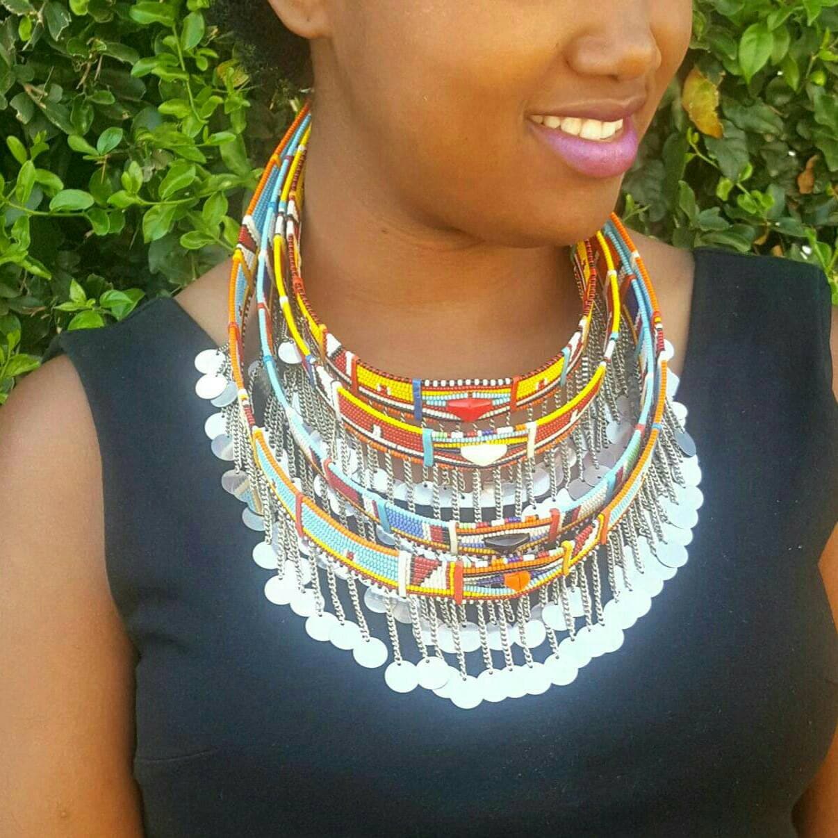 African Maasai Beaded Necklace