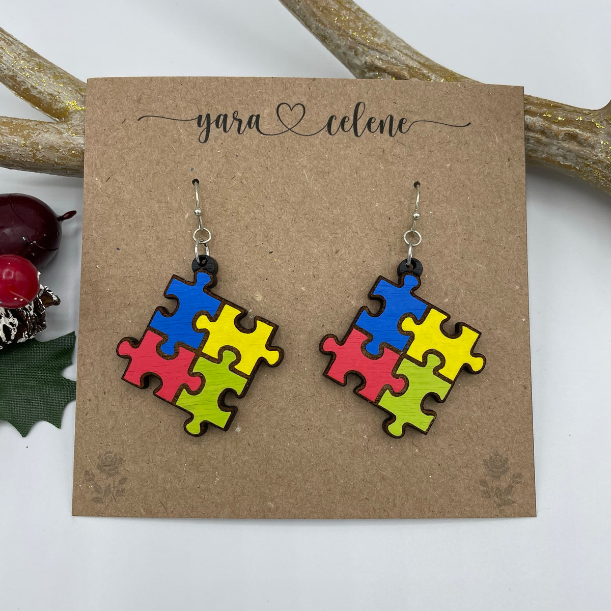 Autism Awareness Puzzle Earrings