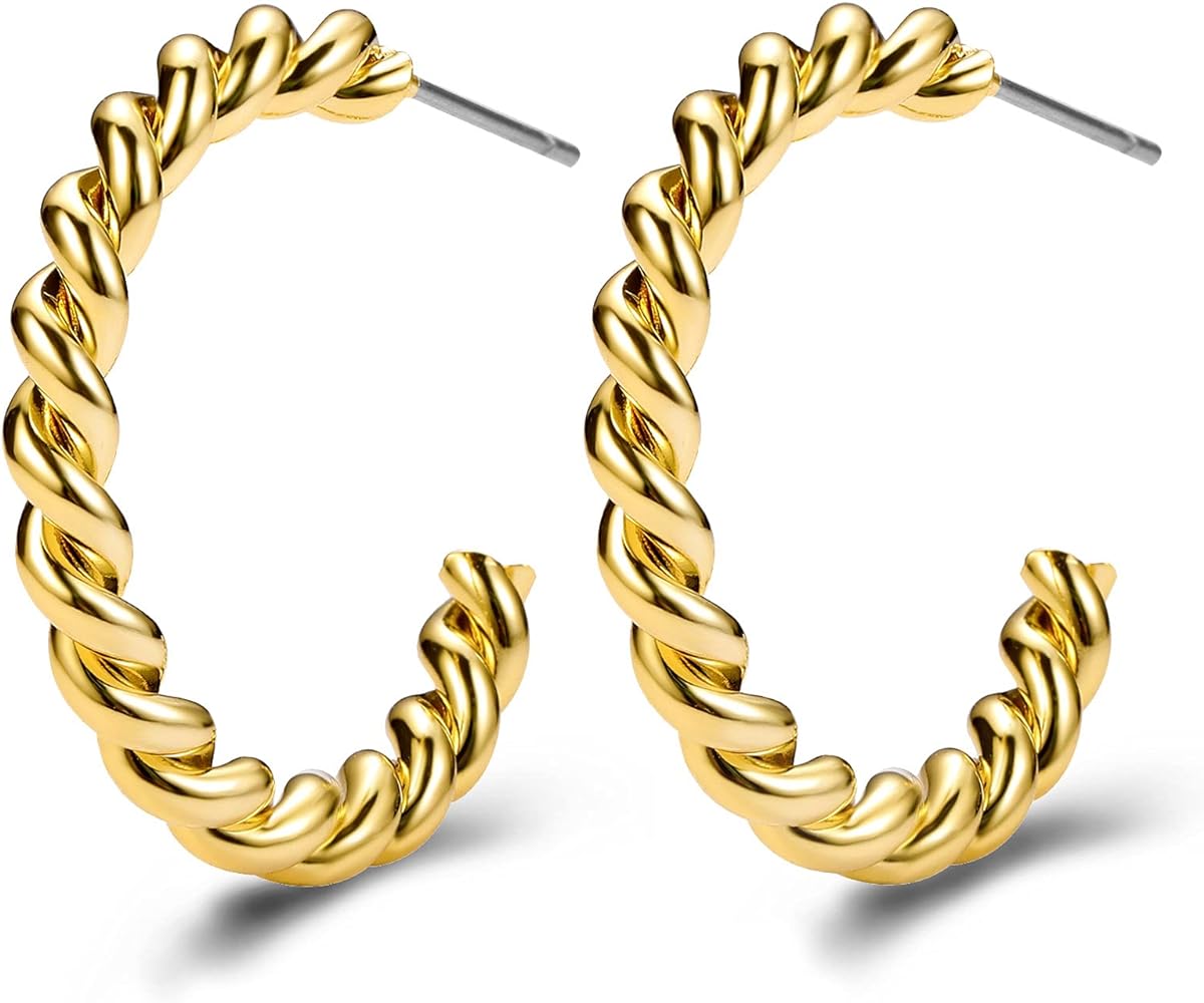 Gold Chunky Hoop Earrings