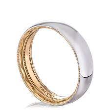 Classic Two-Tone Rounded Wedding Band