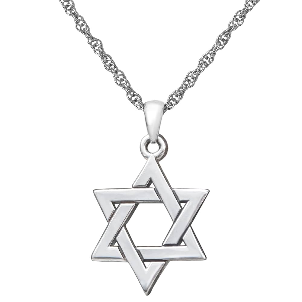 925 Sterling Silver Jewish Star of David Necklace