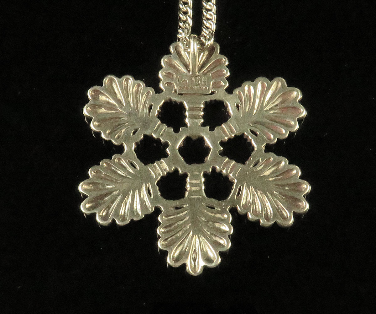 Sterling Palmette Snowflake Ornament Pendant