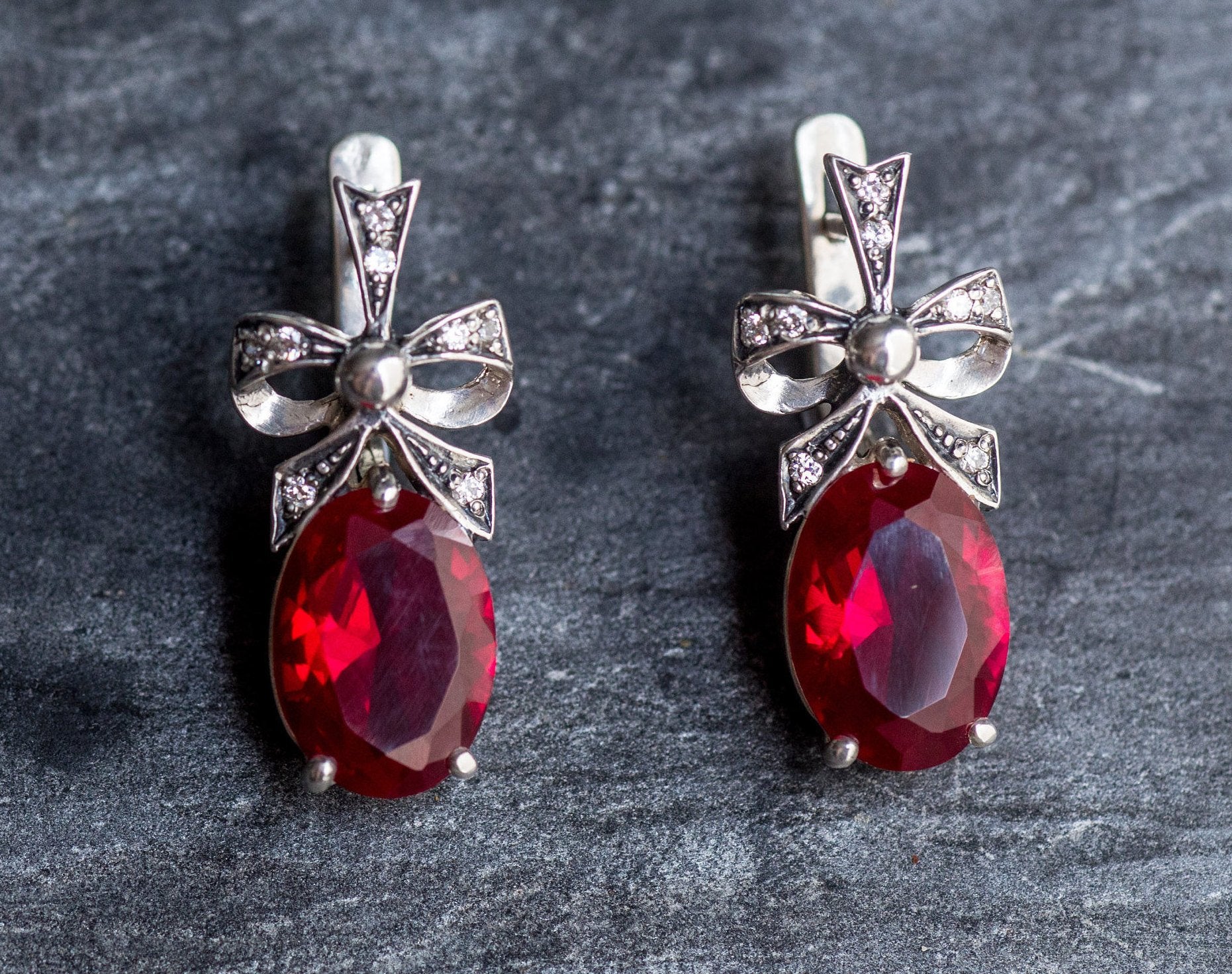 Large Ruby Earrings