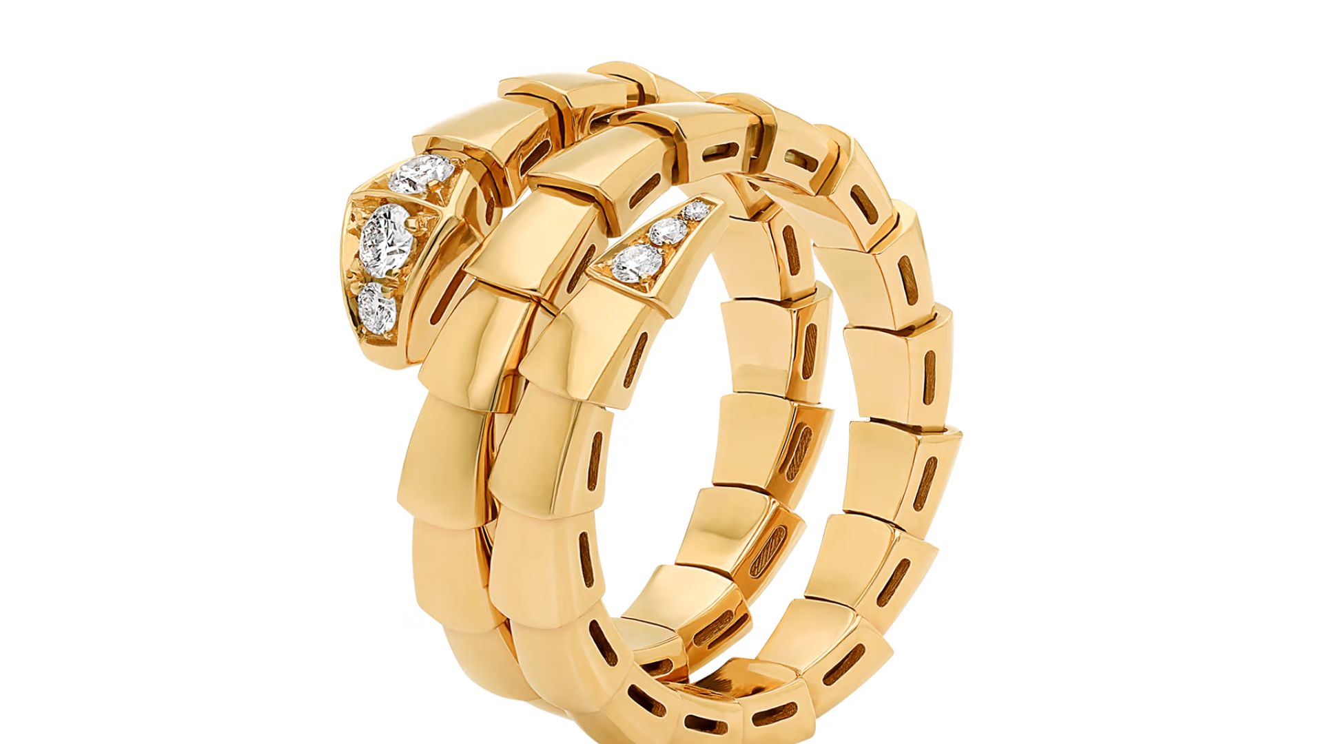 Yellow gold Serpenti Viper Ring