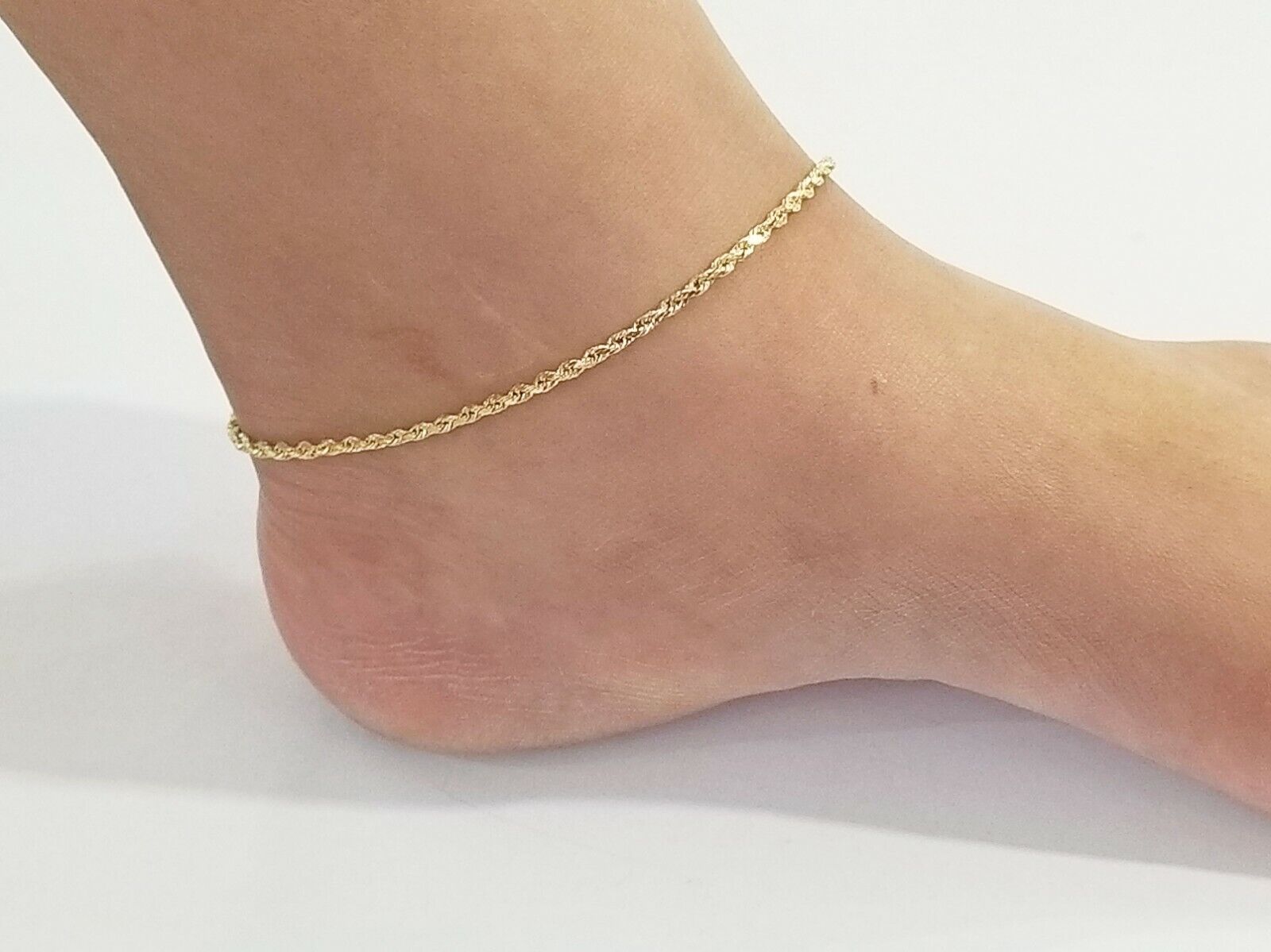 Gold Anklet 10k Yellow Gold, Lobster Ankle Bracelet Women