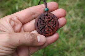 Rosewood Celtic Eternity Knot Necklace