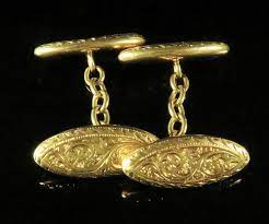 Victorian Gold Chased Cufflinks